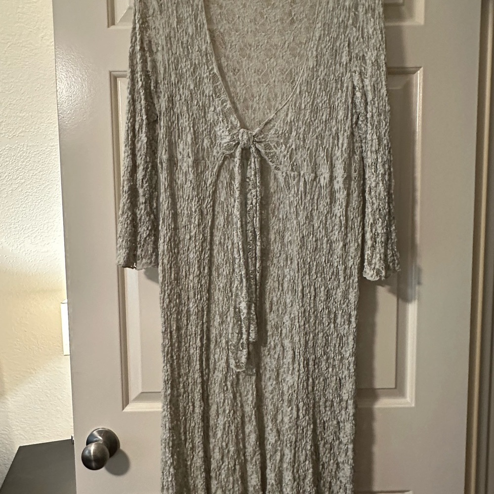 CAbi Bohemian Textured Knit Duster Cardigan